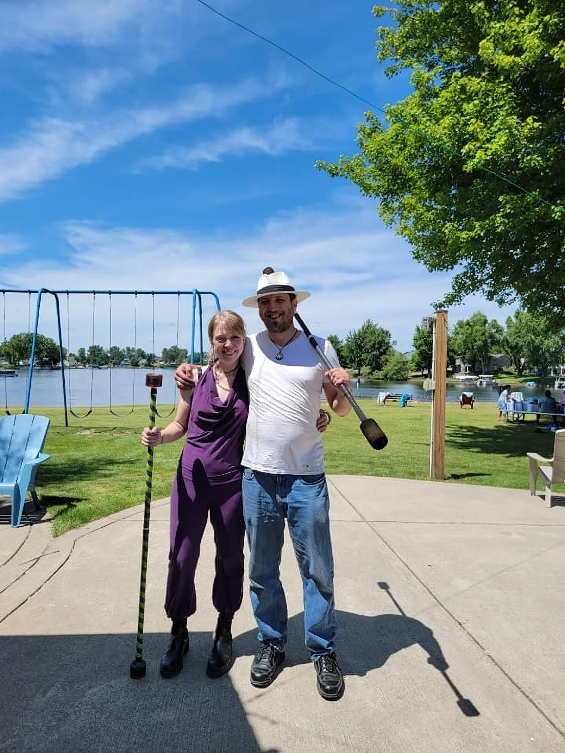 The Lakeland Cabaret team at a lakeside event