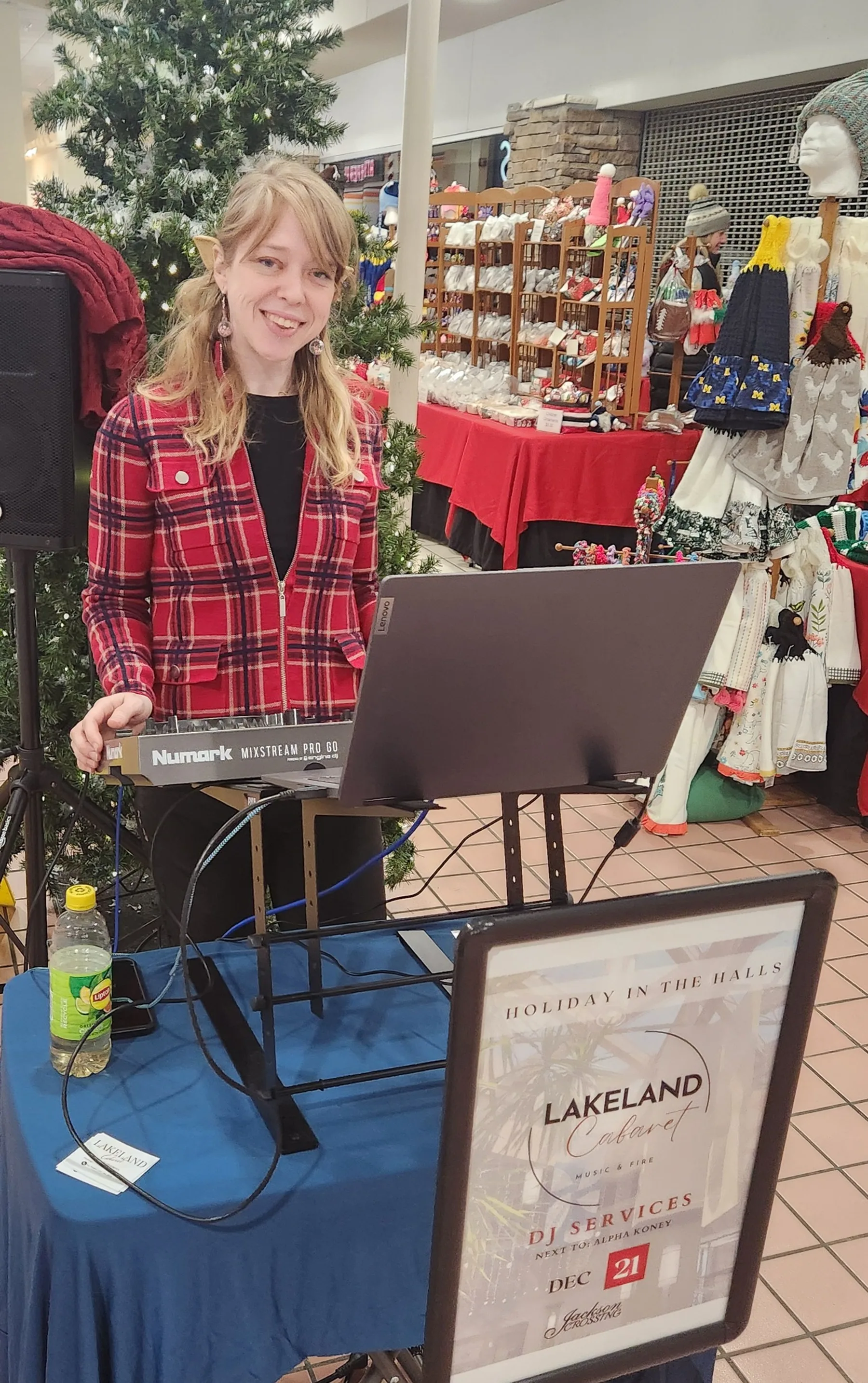 Lakeland Cabaret DJ performing at a holiday event